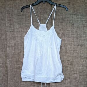 White Embroidered Women's Top